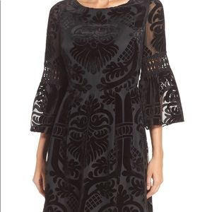 Eliza J black velvet cocktail dress